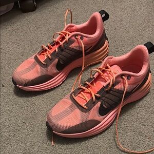 Nike Pink and Black Athletic Shoes with Cushioned Midsole